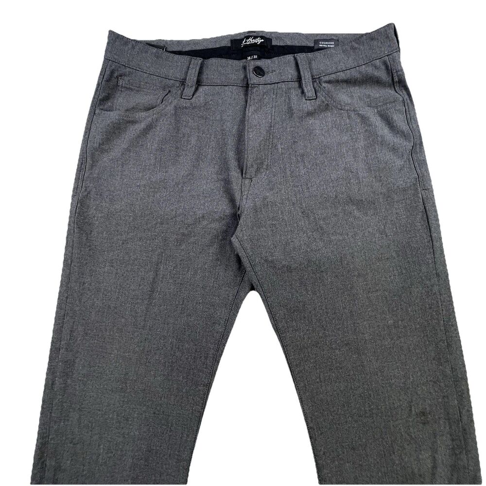 34 Heritage Pants 36x32 Gray Courage Mid Rise Straight Leg Golf Stretch